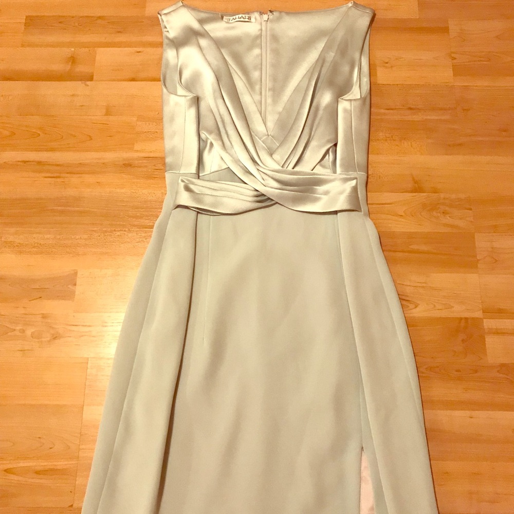 Tahari low v neck dress